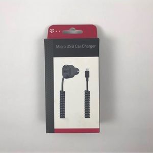 T-Mobile l Black Micro USB Portable Android Samsung Compatible Car Charger
